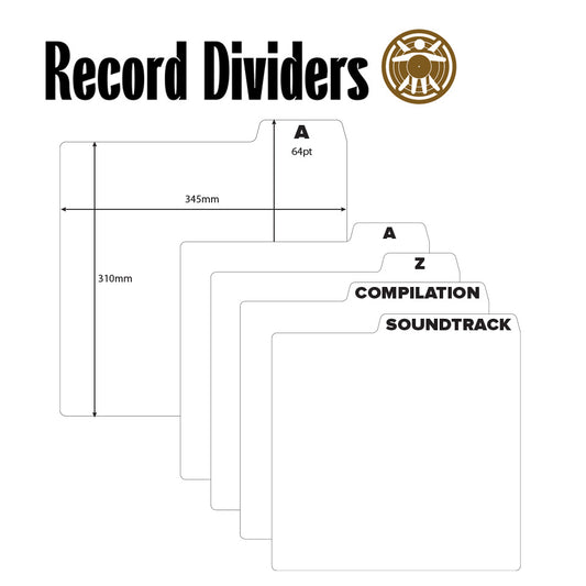 9pc Large Record Dividers - for Audiophile