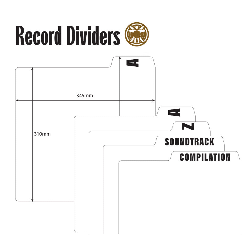 28pc Record Dividers 0.6mm High Impact Poly