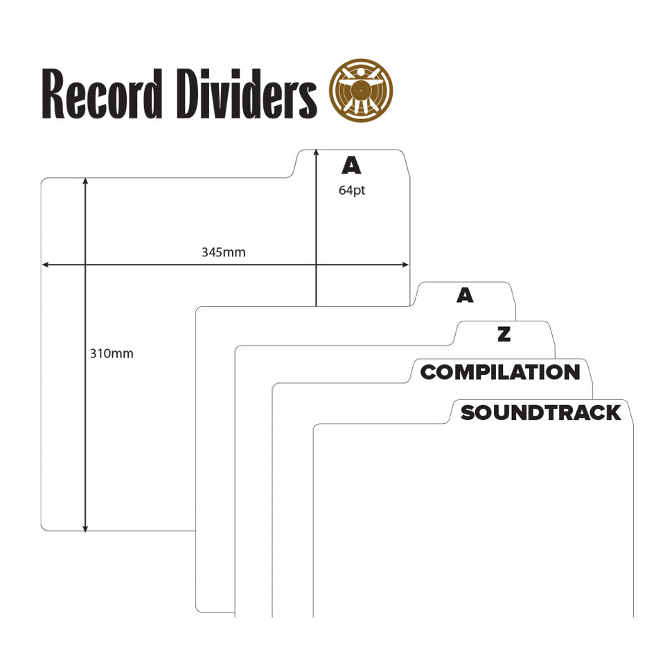 28pc Large Vinyl Record Dividers