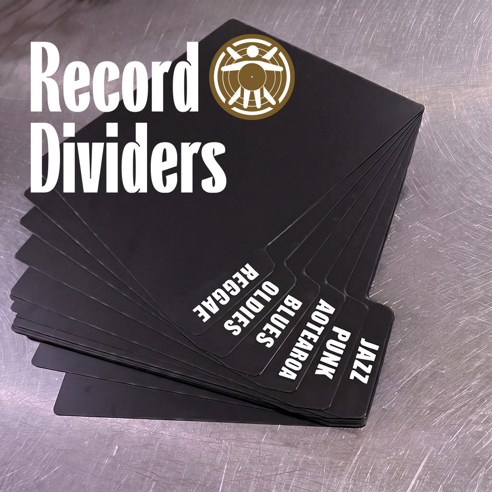 Black Polystyrene Record Dividers (by Genre)