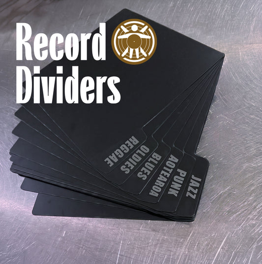 Black Polystyrene Record Dividers (by Genre)